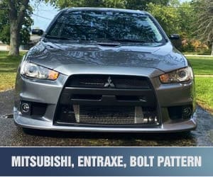 Mitsubishi grise Bolt Pattern Entraxe