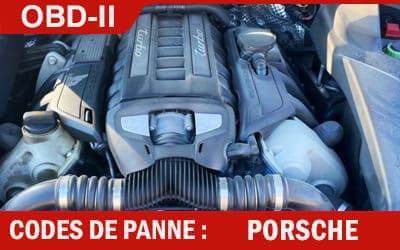 Codes panne OBD2 Porsche