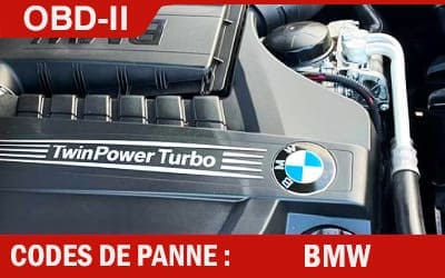 Codes de panne OBD2 BMW