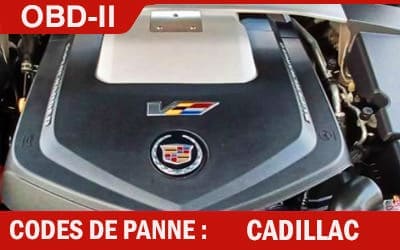Codes de panne OBD2 Cadillac