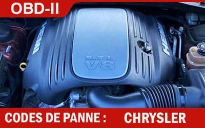 Codes de panne OBD2 Chrysler