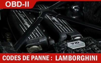 Codes de panne OBD2 Lamborghini