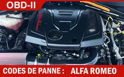 Code de panne OBD2 Alfa Romeo