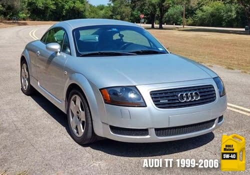 Automobile grise Audi TT 5w-40