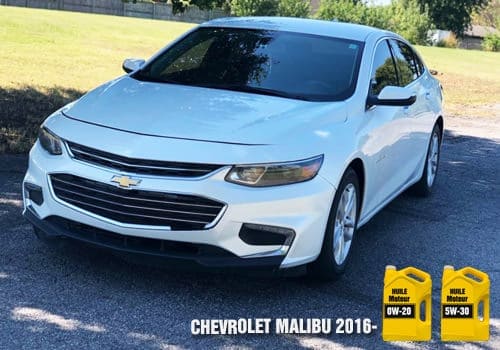 Chevrolet Malibu huile 0w-20 5w-30
