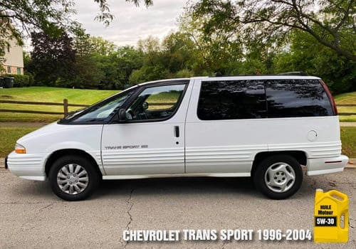 Chrvrolet Trans Sport huile 5w30