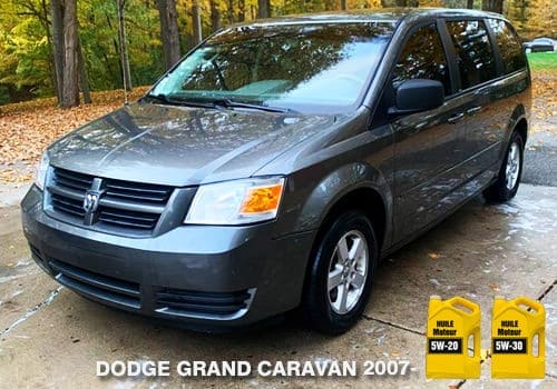 Dodge Grand Caravan huile moteur 5w-20 5w-30