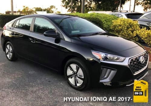 Le type d'huile qui est recommandée pour le véhicule Hyundai IONIQ 2017 ...