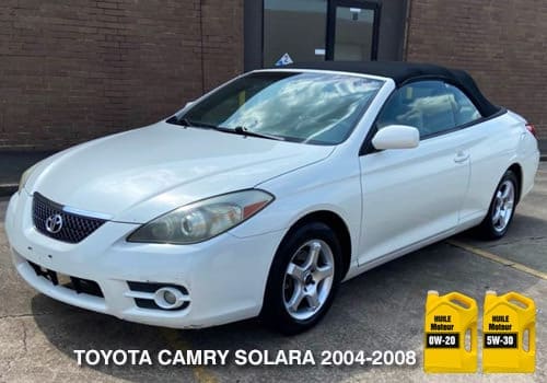 Le type d'huile qui est recommandée pour les véhicules Toyota Camry ...