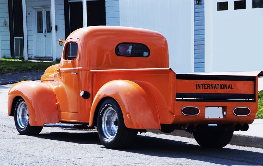 Camion internationnal de côté