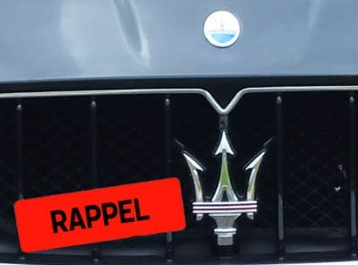 Rappels pour véhicules Maserati